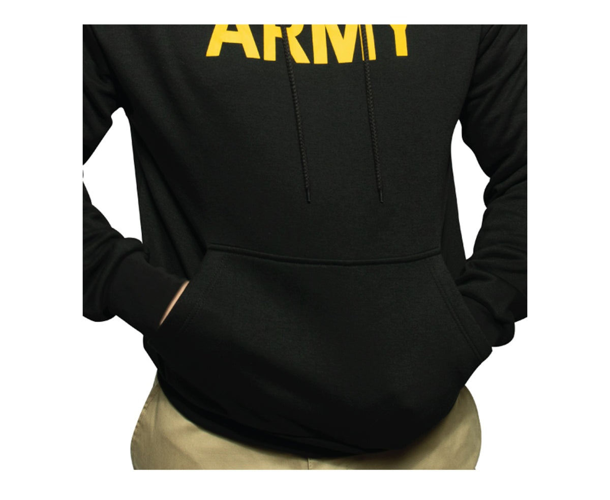 Black - Army Printed Pullover Hoodie