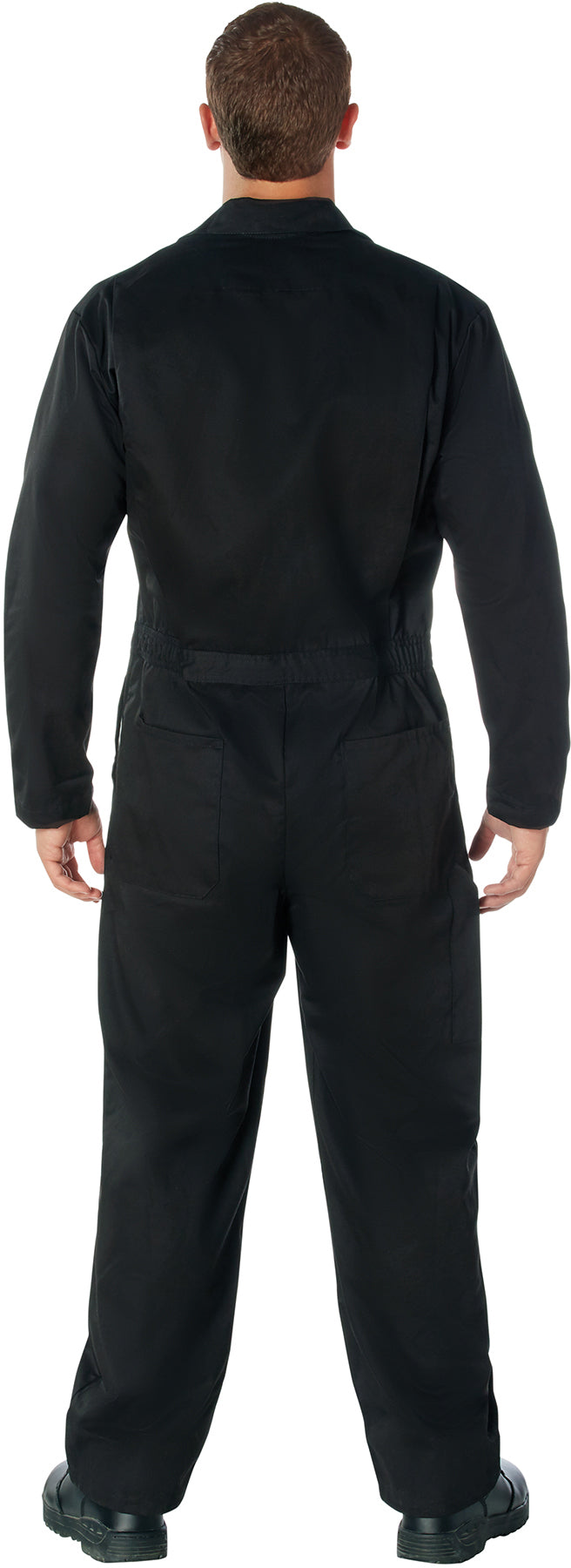 Black - Workwear Coveralls Contractor Mechanics Work Full Body Suit