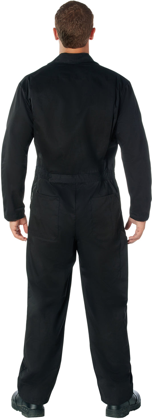 Black - Workwear Coveralls Contractor Mechanics Work Full Body Suit