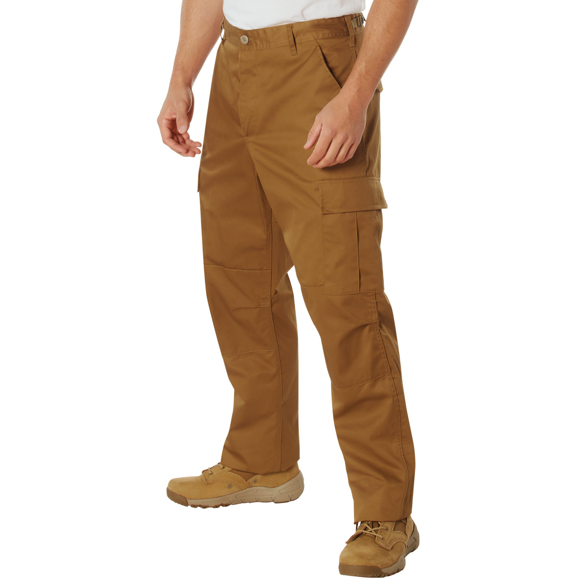 Work Brown - Tactical BDU Pants Cargo Fatigues - Poly/Cotton Twill - Button Fly
