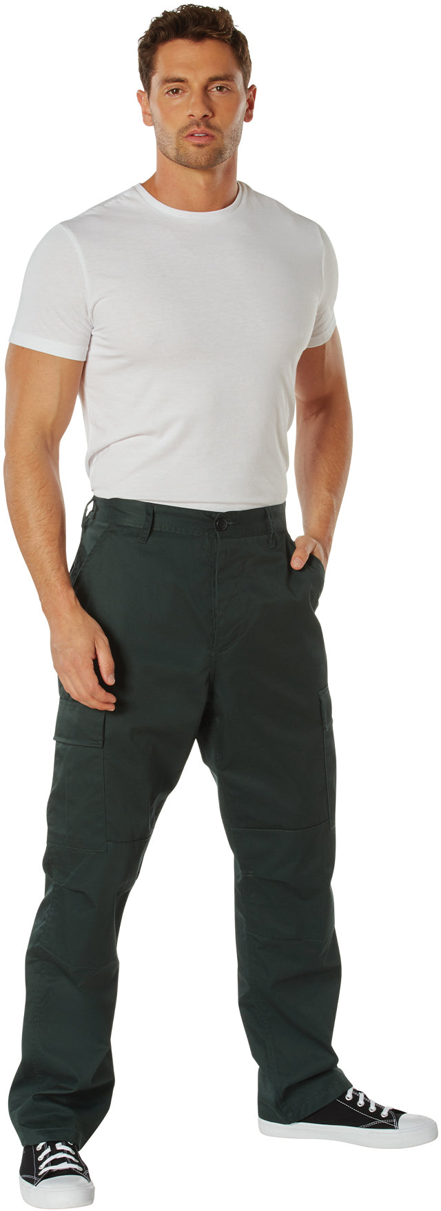 Hunter Green - Tactical BDU Pants Cargo Fatigues - Poly/Cotton Twill - Button Fly