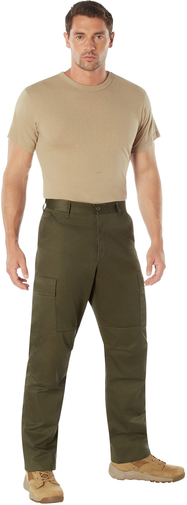 Ranger Green - Tactical BDU Pants Cargo Fatigues - Poly/Cotton Twill - Button Fly