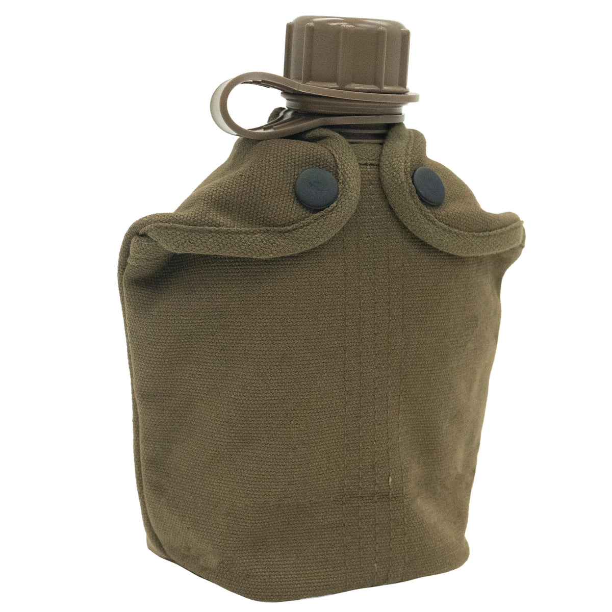 Olive Drab Military Heavyweight Canvas Canteen Cover - 1 Quart Field Pouch