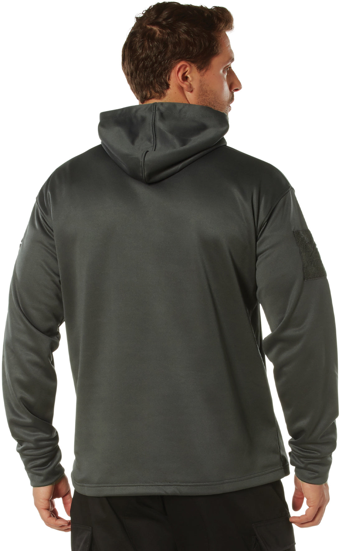 Grey - Tactical Concealed Carry Hoodie - Polyester Fleece Lined - Mens