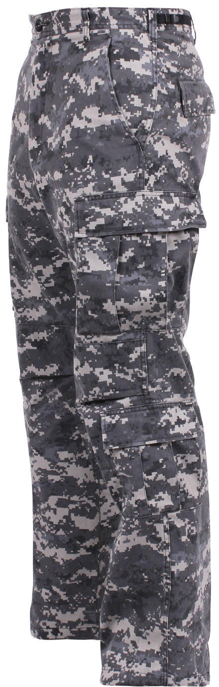 Subdued Urban Digital Camouflage - Vintage Paratrooper BDU Cargo Pants Fatigues, Zipper Fly