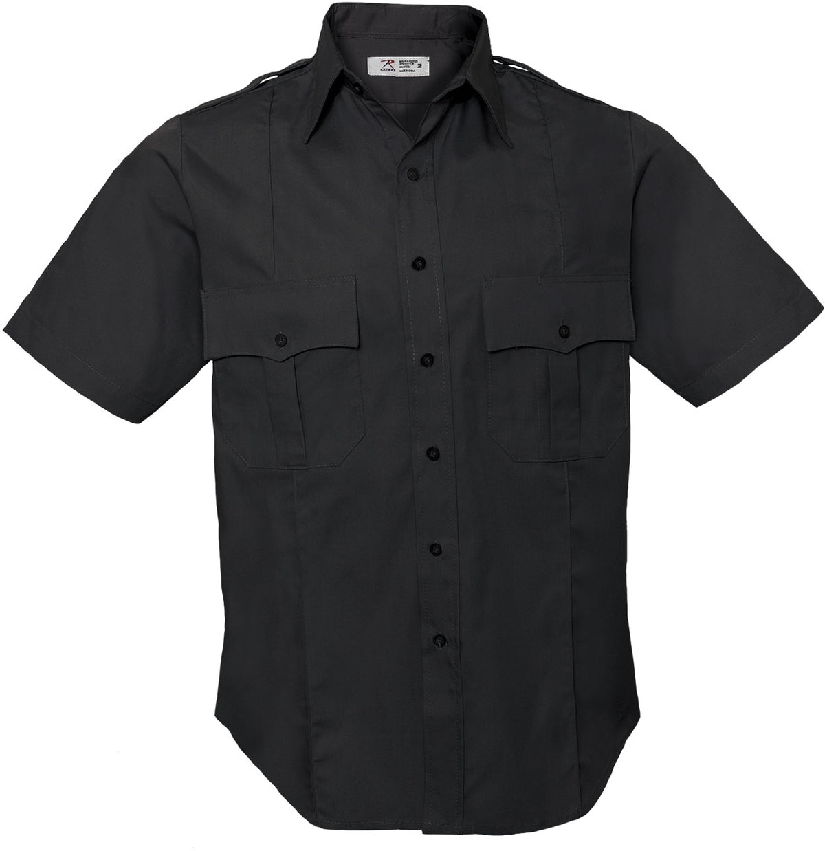 Navy Blue - Police Uniform Shirt Short Sleeve Law Enforcement Security Dress Top