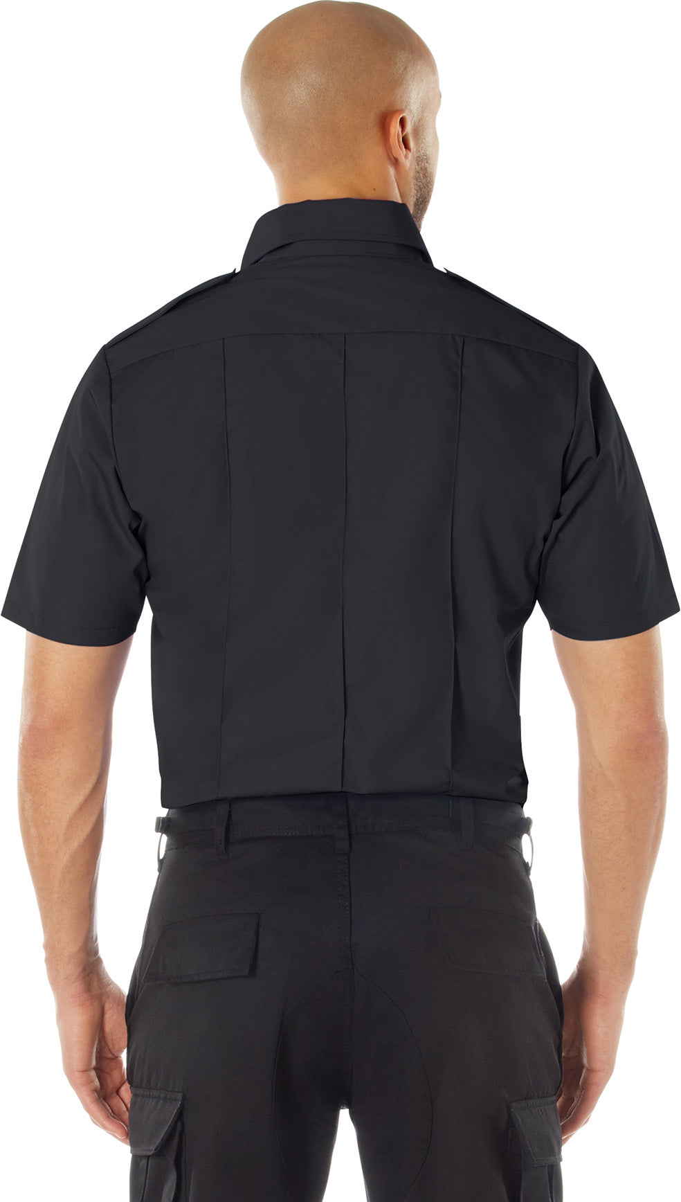 Navy Blue - Police Uniform Shirt Short Sleeve Law Enforcement Security Dress Top