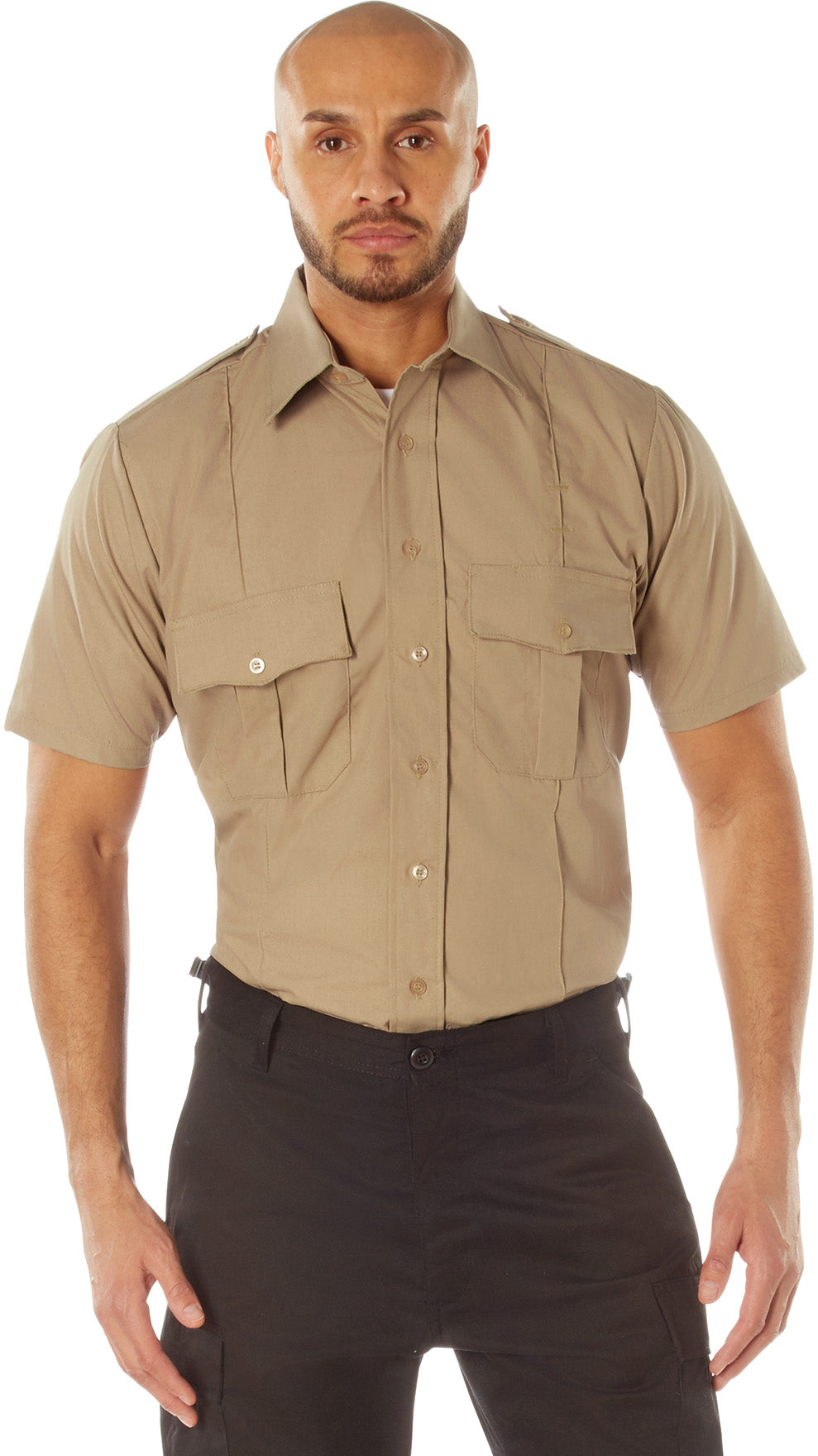 Khaki - Short Sleeve Uniform Shirt for Law Enforcement & Security Professionals