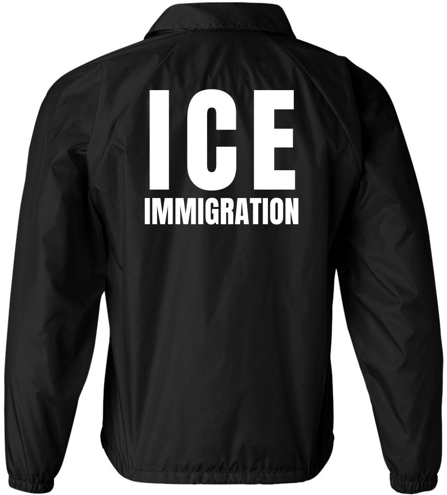 ICE Lightweight Waterproof Windbreaker Jacket – Immigration Enforcement Replica Costume Coat