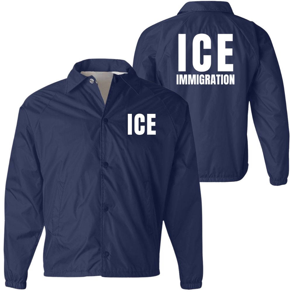 ICE Lightweight Waterproof Windbreaker Jacket – Immigration Enforcement Replica Costume Coat