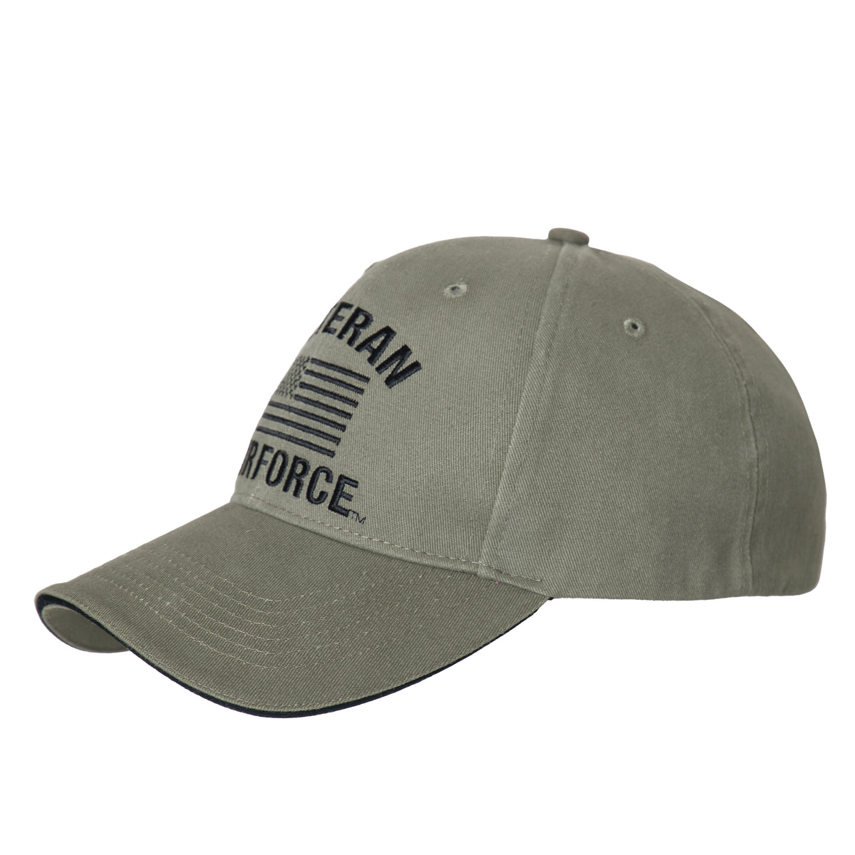 Olive US Vintage Veteran Low Profile Military USA Flag Vet Hat Baseball Dad Cap