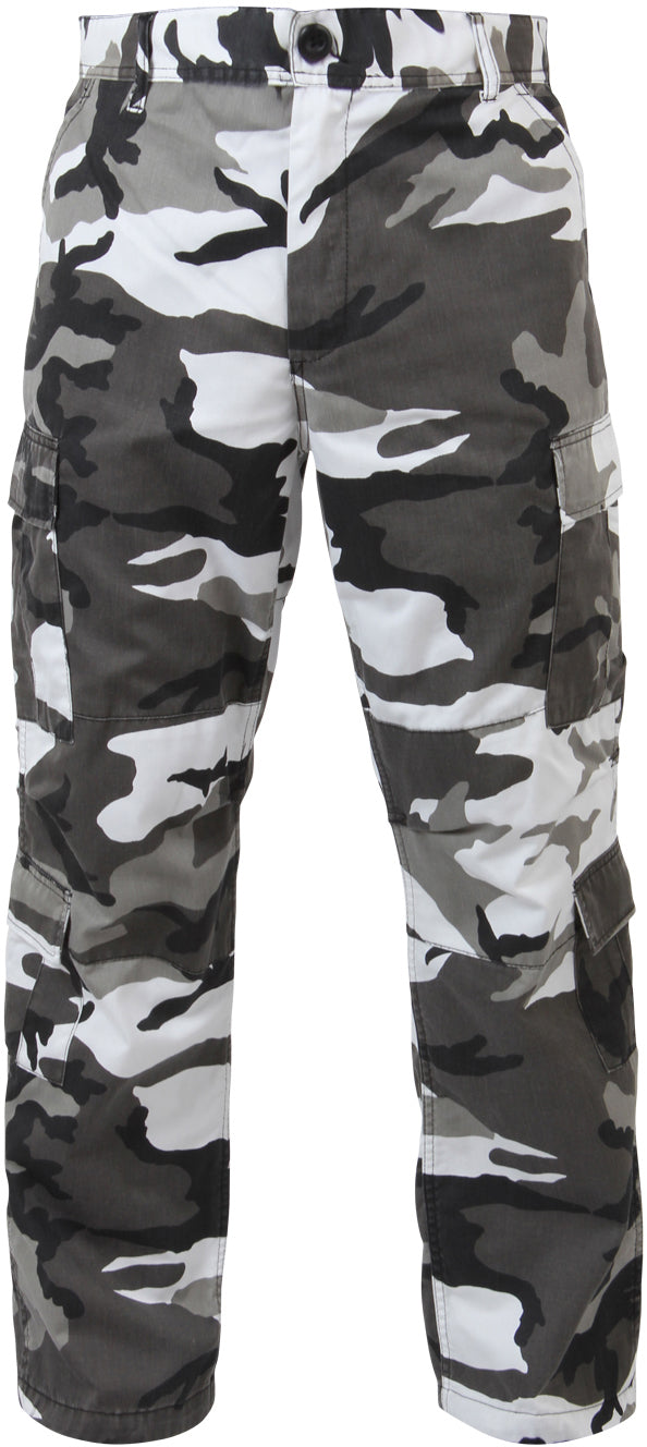 City Camouflage - Vintage Paratrooper BDU Cargo Pants Fatigues, Zipper Fly