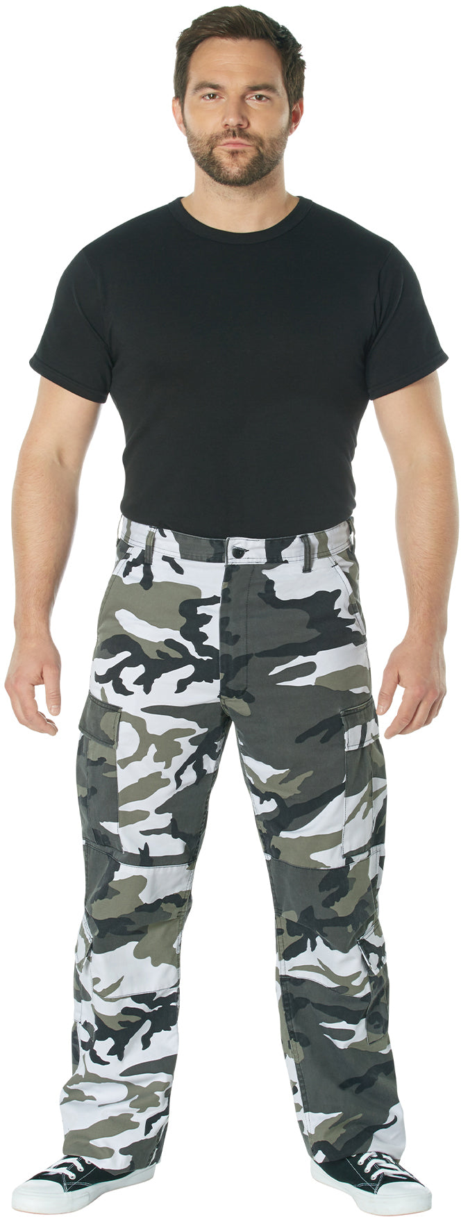 City Camouflage - Vintage Paratrooper BDU Cargo Pants Fatigues, Zipper Fly