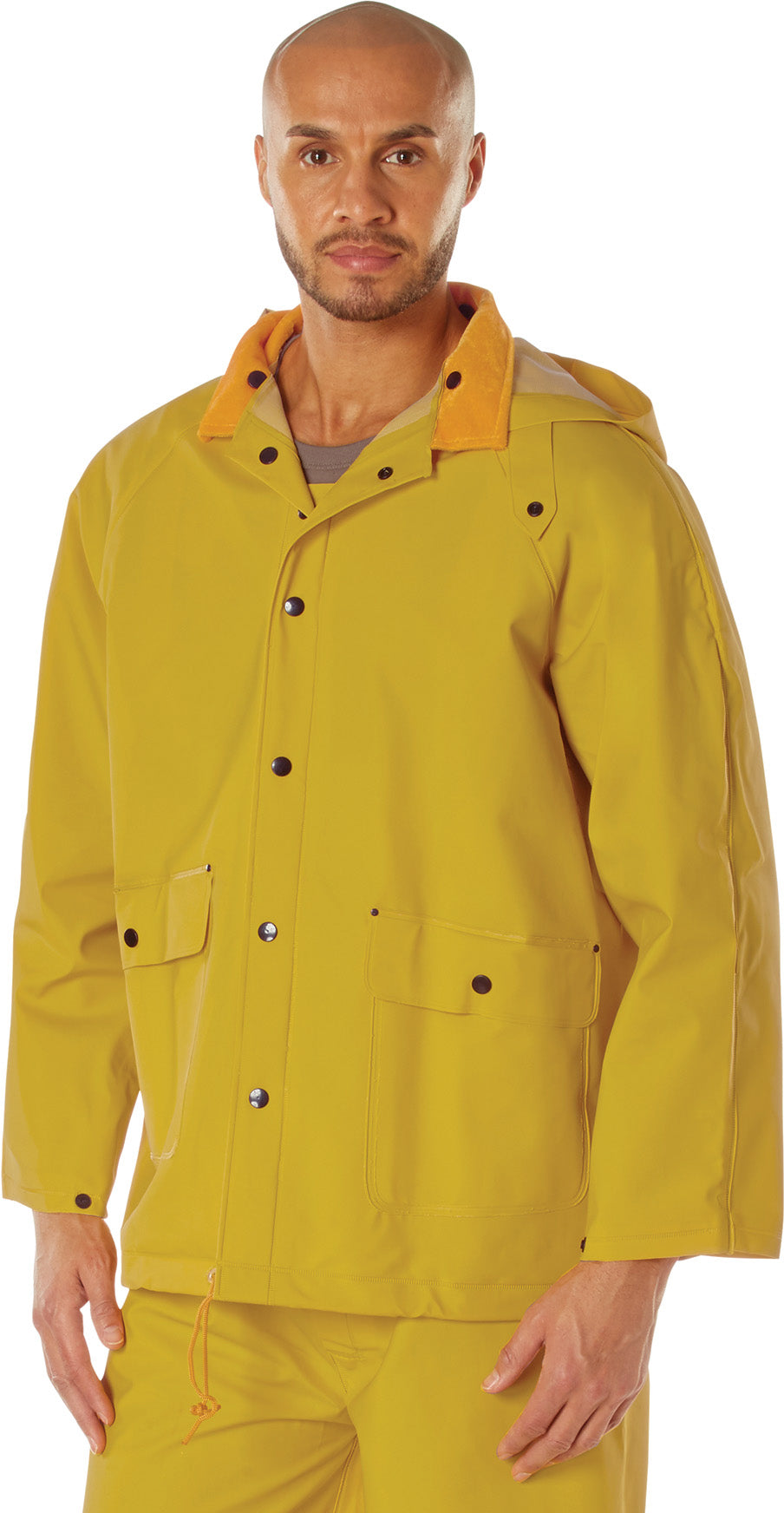 Yellow - Deluxe Heavyweight PVC Hurricane 2-Piece Rain Suit