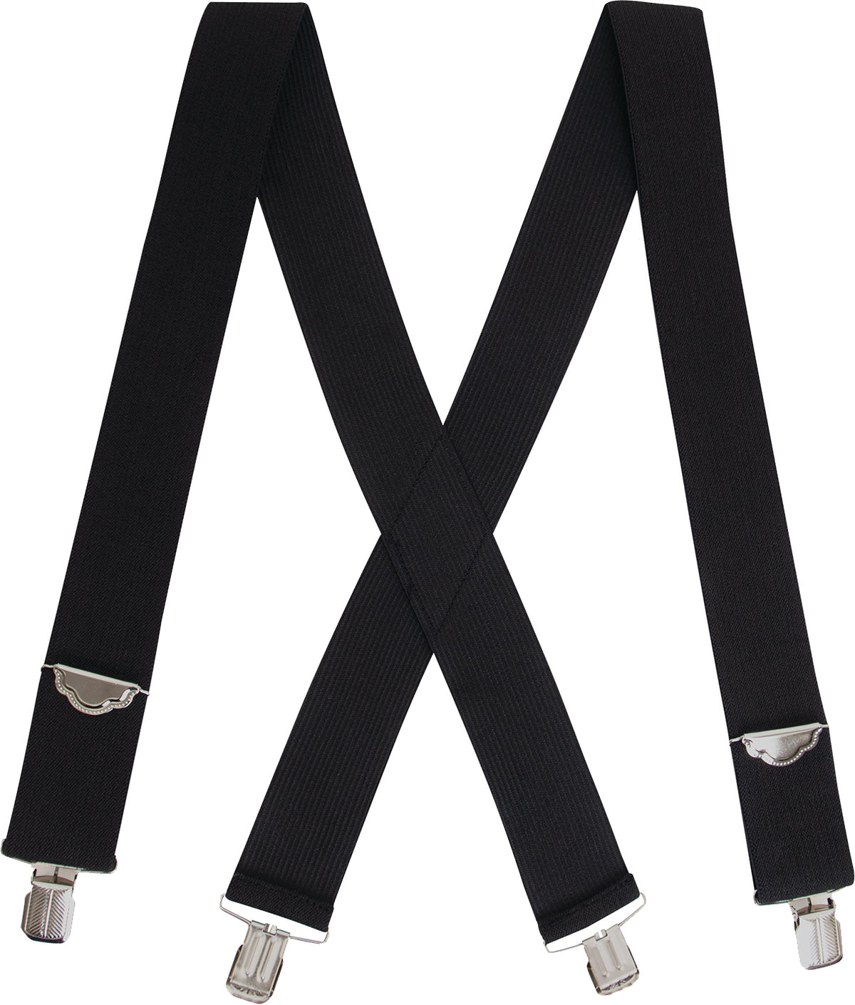 Black - Military Pants Suspenders 2" WIde