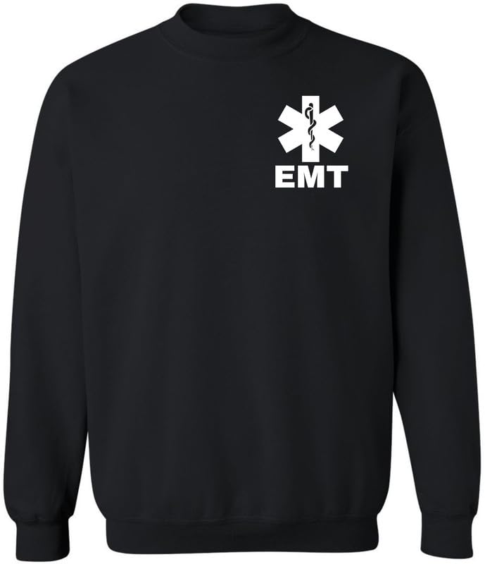 EMT Sweatshirt | Double-Sided Printed Emergency Medical Technician First Responder Crewneck Top