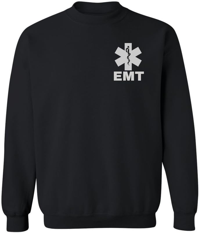EMT Sweatshirt | Double-Sided Printed Emergency Medical Technician First Responder Crewneck Top
