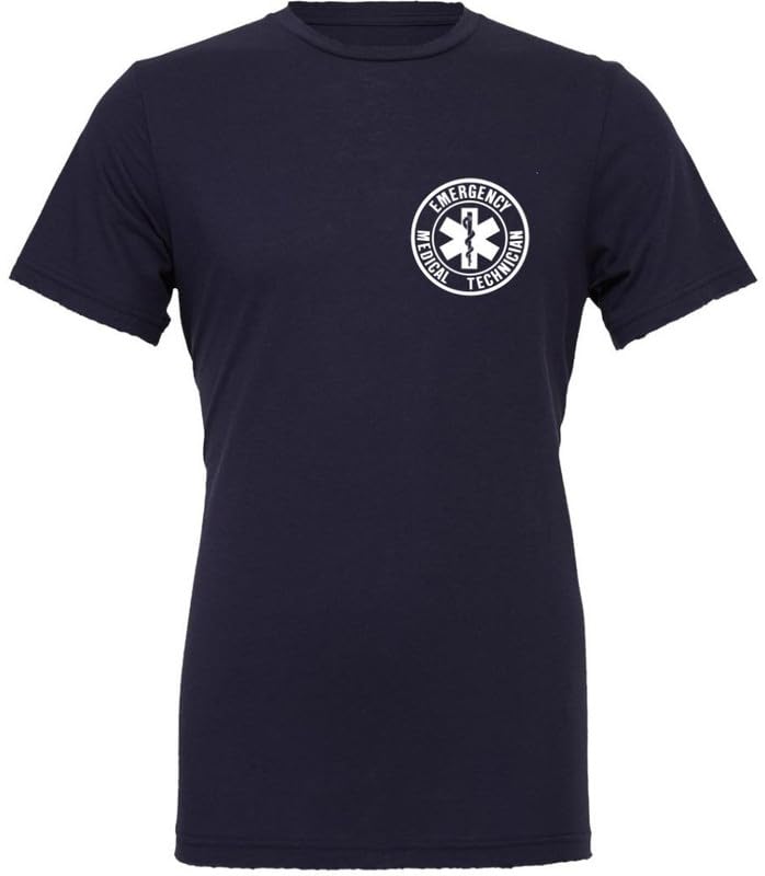 EMT Medical Paramedic Ambulance Emergency T-Shirt | Double Sided EMS First Responder Short Sleeve Tee Shirt