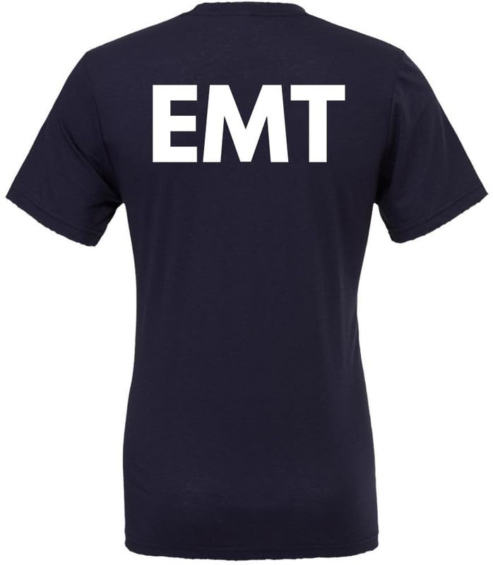 EMT Medical Paramedic Ambulance Emergency T-Shirt | Double Sided EMS First Responder Short Sleeve Tee Shirt