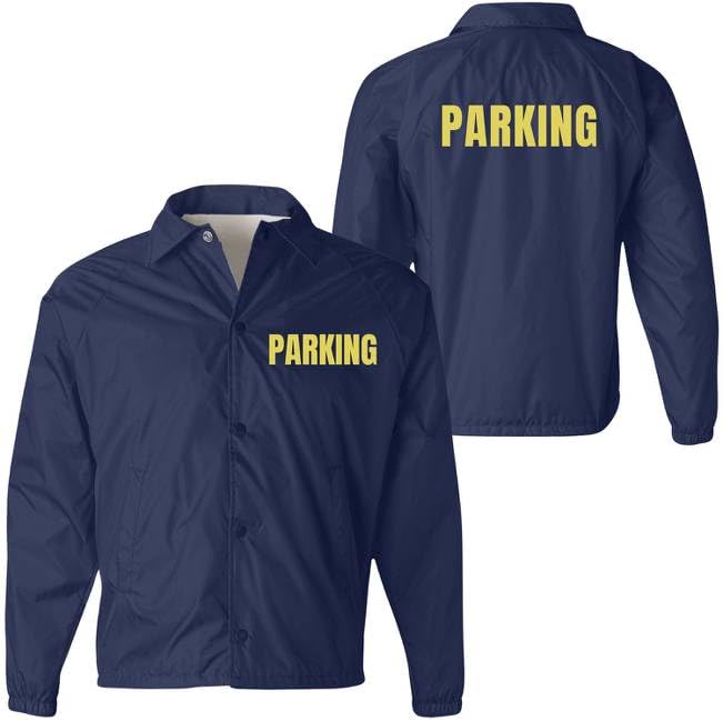 Parking Attendant Lightweight Coaches Jacket | Windbreaker Valet Parking Waterproof Coat