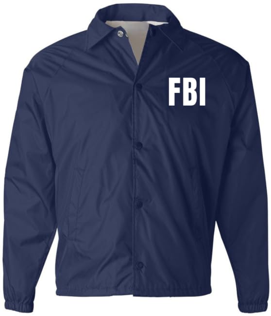 FBI Lightweight Coaches Jacket Coat Waterproof Windbreaker Burt Macklin Andy Parks Costume