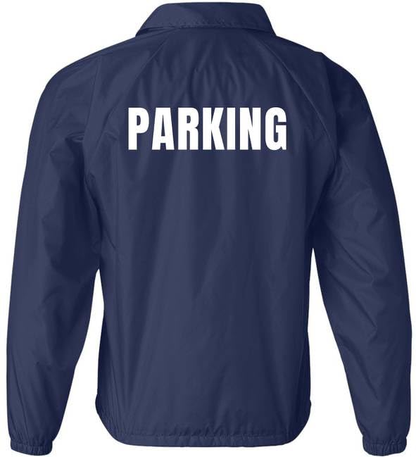 Parking Attendant Lightweight Coaches Jacket | Windbreaker Valet Parking Waterproof Coat