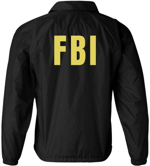 FBI Lightweight Coaches Jacket Coat Waterproof Windbreaker Burt Macklin Andy Parks Costume