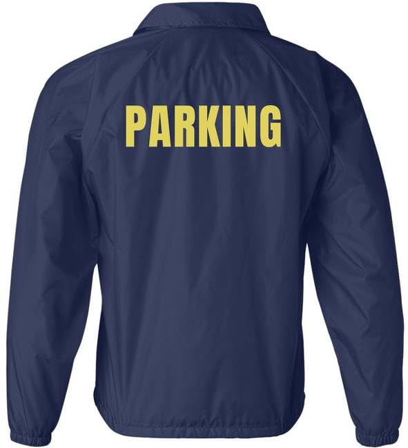 Parking Attendant Lightweight Coaches Jacket | Windbreaker Valet Parking Waterproof Coat