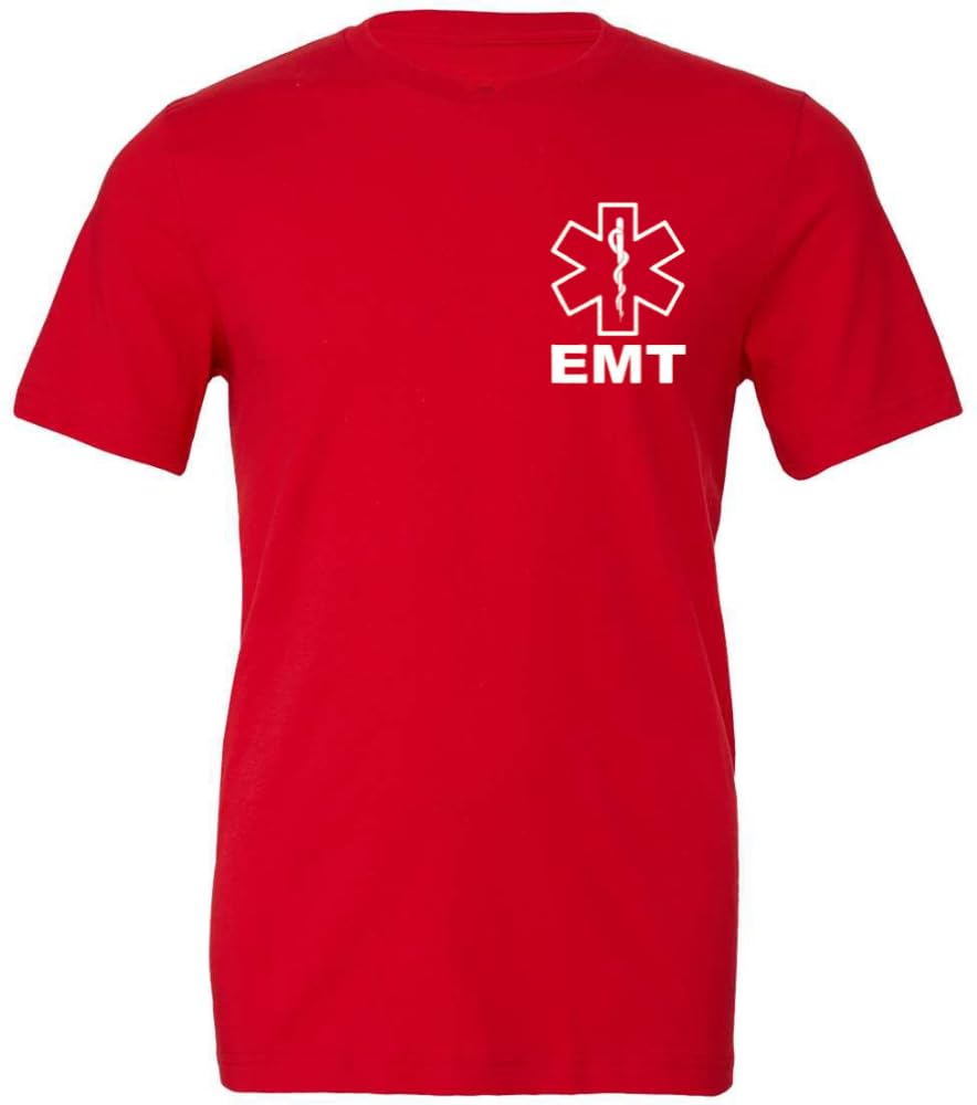 EMT T-Shirt | 100% Cotton Emergency Medical Technician 911 Paramedic Shirt | Short Sleeve Tee for Men & Women