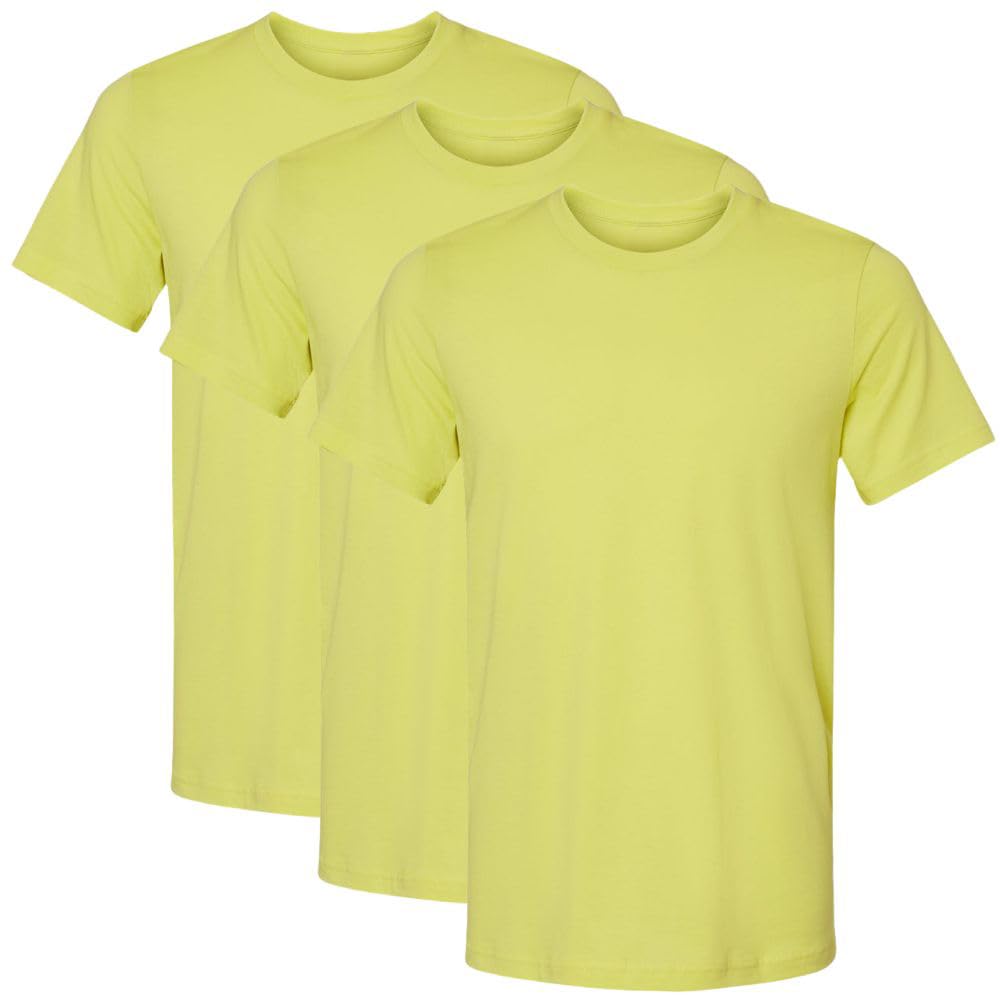 Solid Color Military Style T-Shirts | 100% Cotton Ring Spun Army Color Short Sleeve Crewneck Tee Shirts | 3 Pack