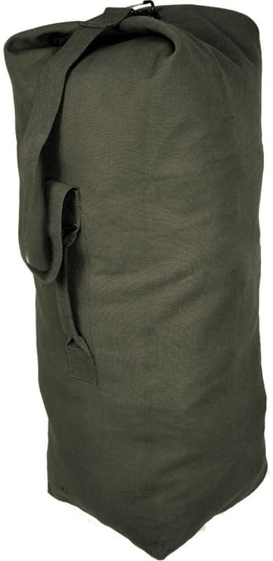 Top Load Heavyweight Cotton Canvas Tactical Military Duffle Bag Carryall Shoulder Storage Bulk Travel Bag