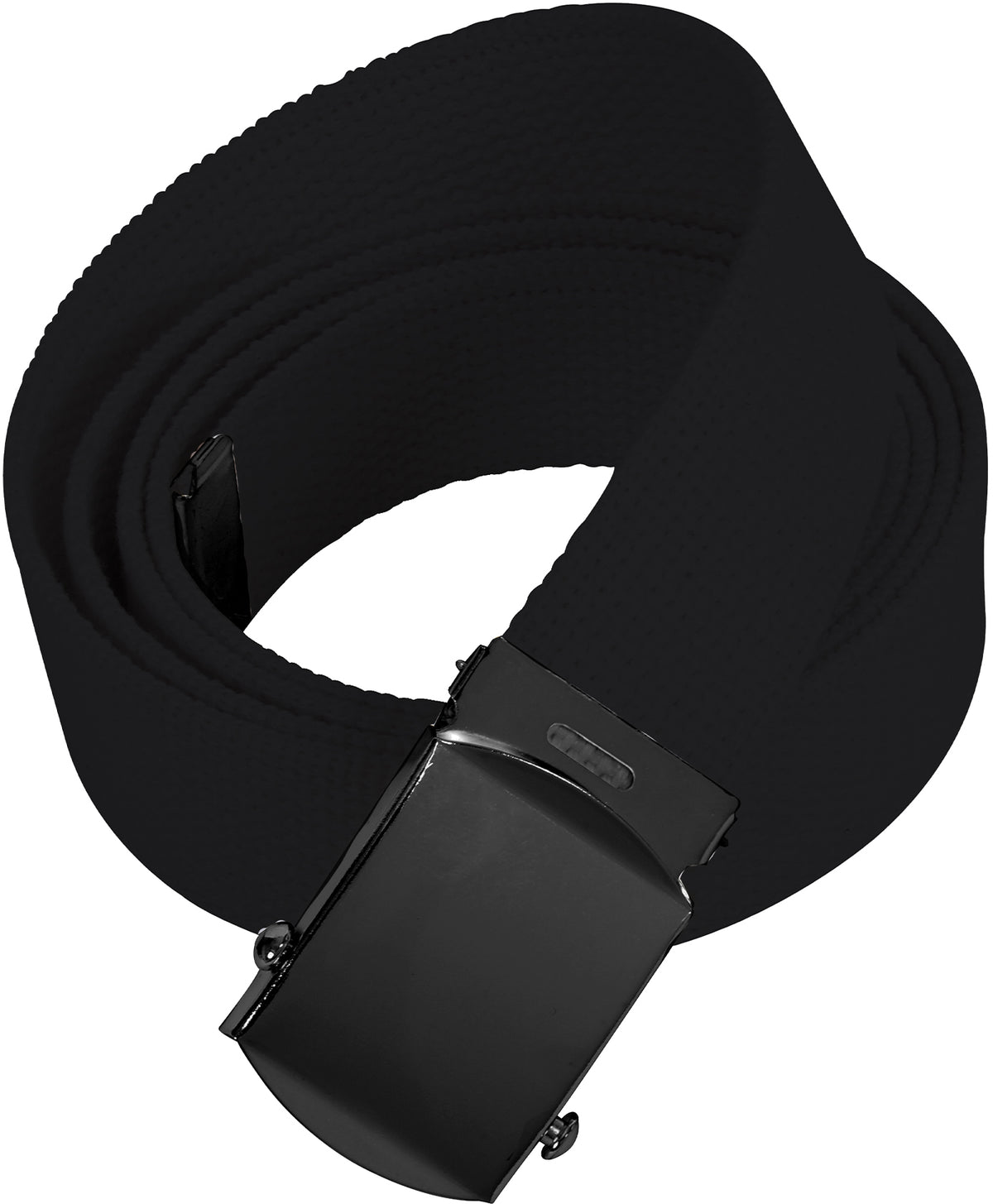 Black - Military Web Belt - Black Buckle