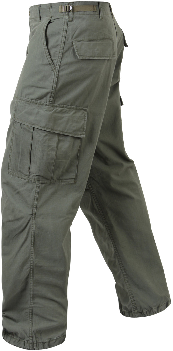 Olive Drab - Military Vintage Vietnam Fatigue Pants
