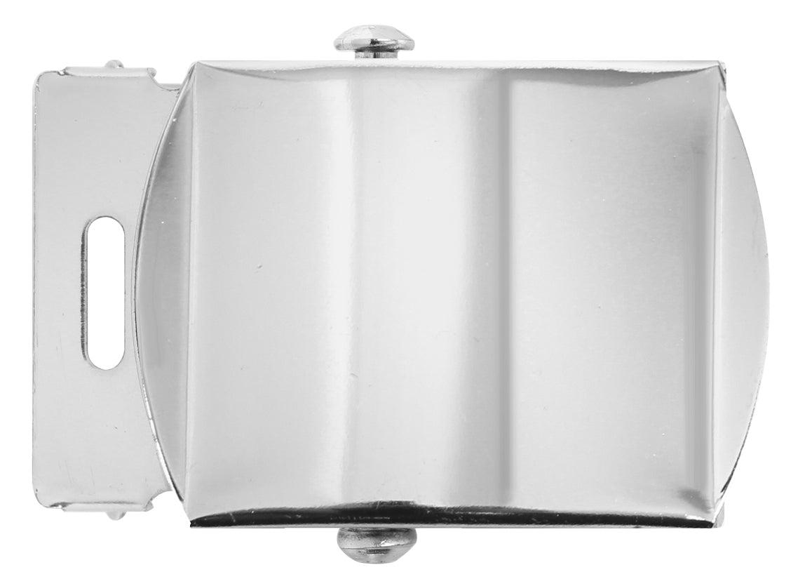 Chrome Plated - Military Web Belt Buckle