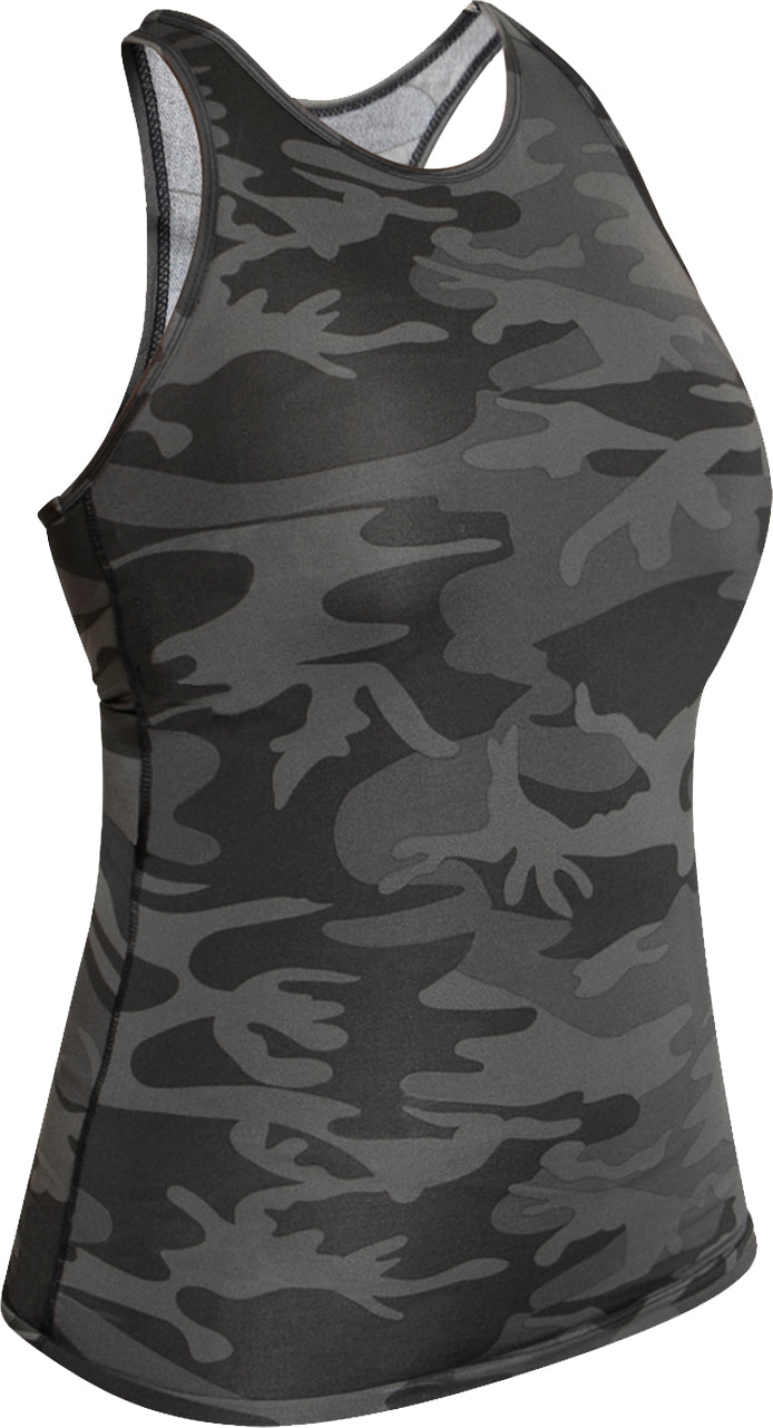 Black Camo - Womens Camo Workout Performance Tank Top
