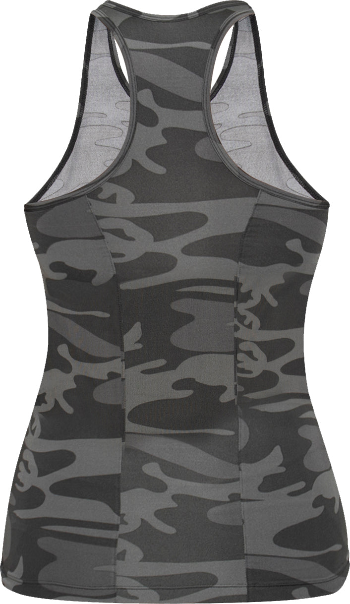 Black Camo - Womens Camo Workout Performance Tank Top