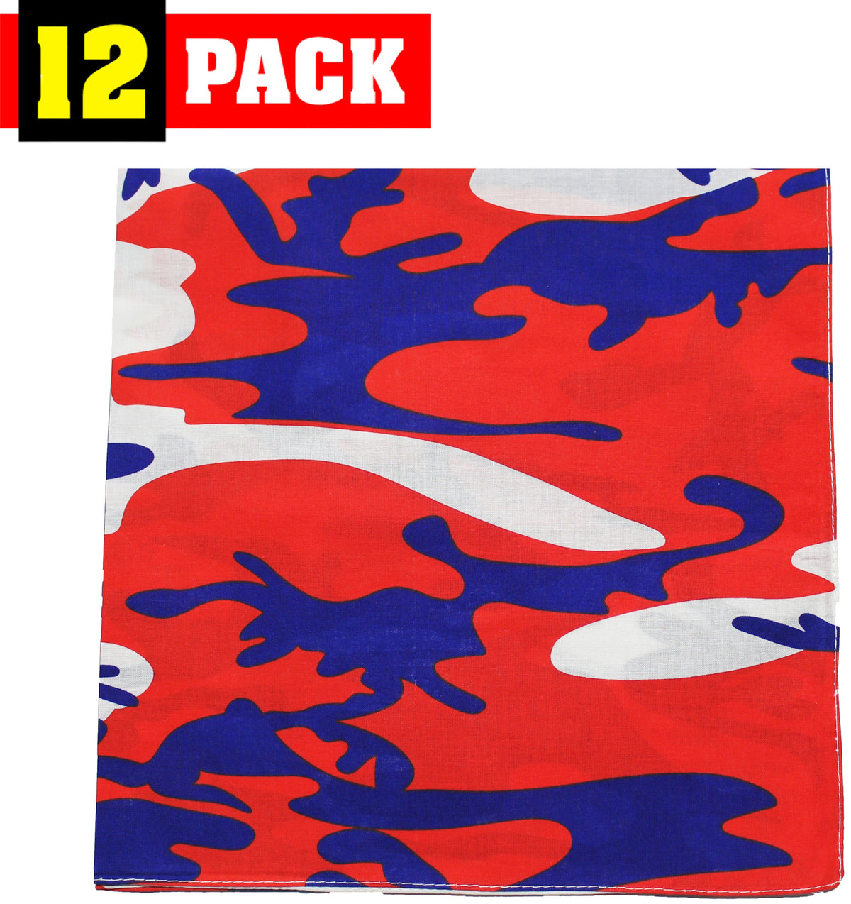 12 Pack Camo Military Bandanas, Army Camouflage Headwraps, Military Head Scarves Do-rags 100% Cotton Bandanna Covers
