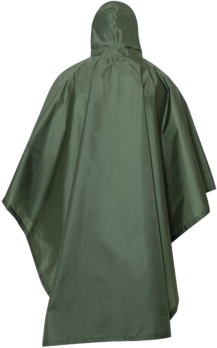 Olive Drab - GI Enhanced Military Style Poncho - Polyester Ripstop
