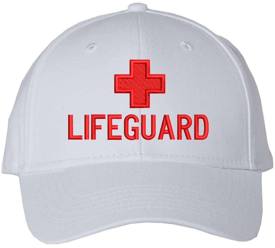 LIFEGUARD + Baseball Hat | Structured Life Guard Cross Beach Rescue Watch Pool Safety Duty Uniform Cap