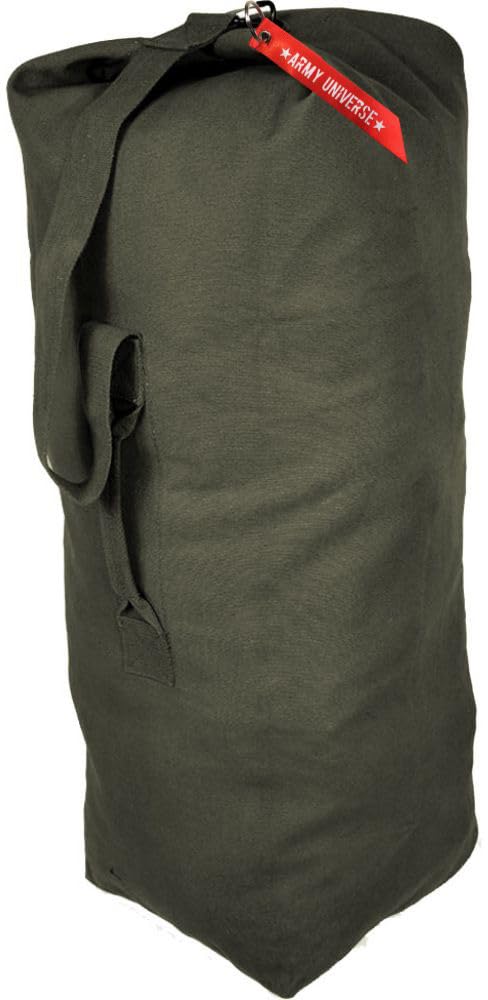 Top Load Heavyweight Cotton Canvas Tactical Military Duffle Bag Carryall Shoulder Storage Bulk Travel Bag