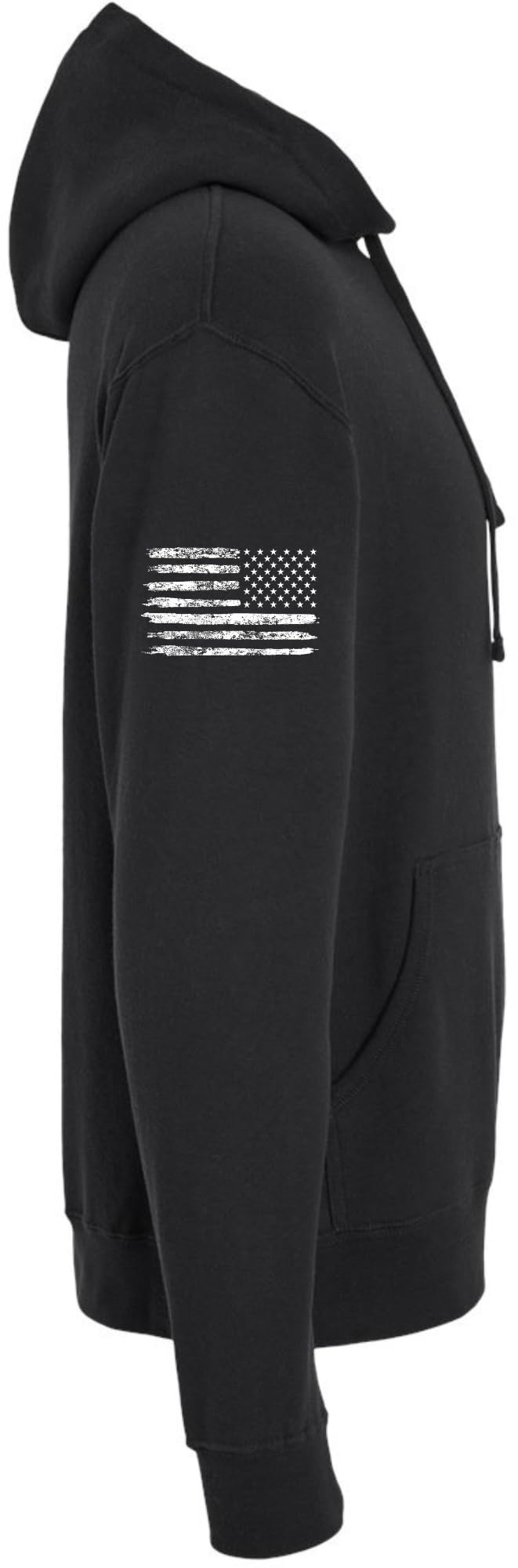 What Doesn’t Kill Me Better Start Running Funny Printed Hoodie USA Flag Sleeve Pullover, Black