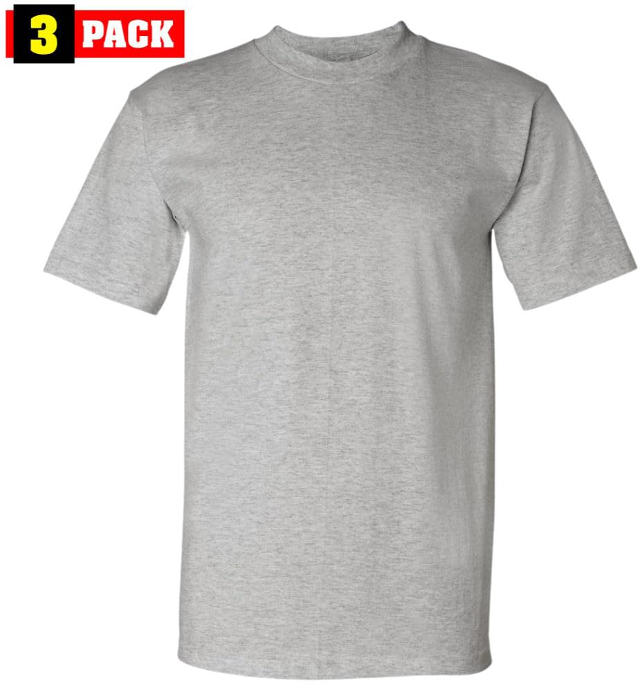 US Army Heavyweight Solid Color T-Shirts | Made in USA 100% Cotton Heavy Weight Crewneck Shirts | 3 Pack