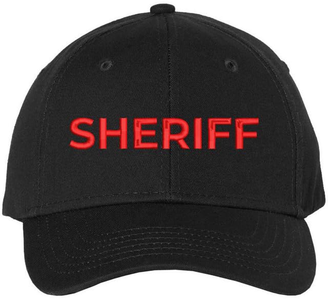 Sheriff Embroidered Baseball Cap | USA Law Enforcement Officers Cops Text | Structured Hat