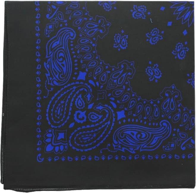Trainmen Paisley Bandanas Scarf Do-rag Cotton Biker Head Rags Classic Bandanna 22" x 22" (12 Pack)