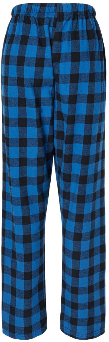 Women’s Flannel Lounge Pants, Buffalo Plaid Pajamas, Relaxed Fit with Drawstring Closure