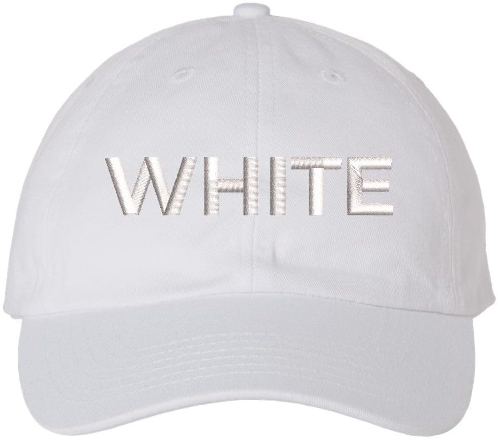 Color Text Embroidered Dad Hat Adjustable Matching Color Rush Tone on Tone Baseball Cap