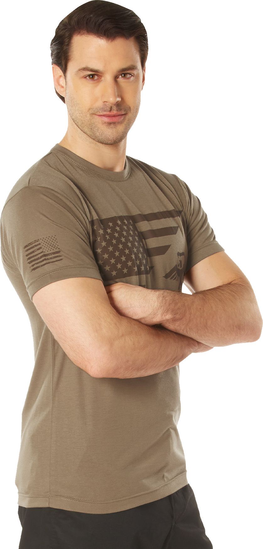 Coyote Brown USMC Eagle, Globe, & Anchor Moisture Wicking T-Shirt