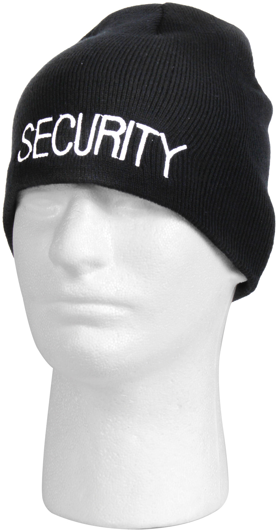 Black - SECURITY Skull Cap, Acrylic Beanie for Guards & Officers