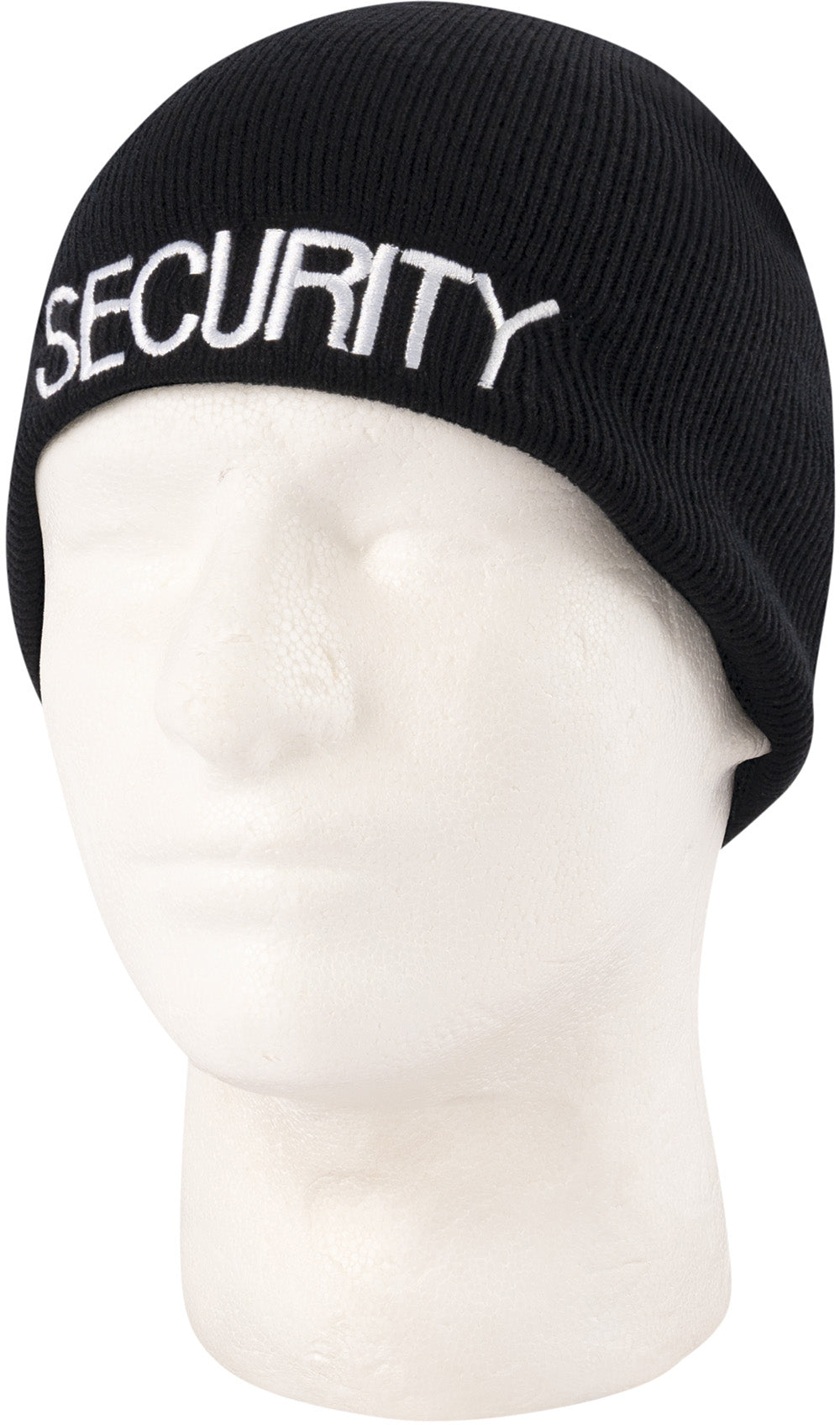 Black - SECURITY Skull Cap, Acrylic Beanie for Guards & Officers