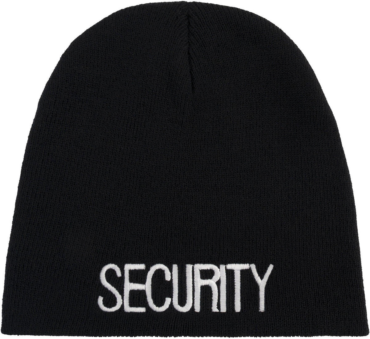 Black - SECURITY Skull Cap, Acrylic Beanie for Guards & Officers